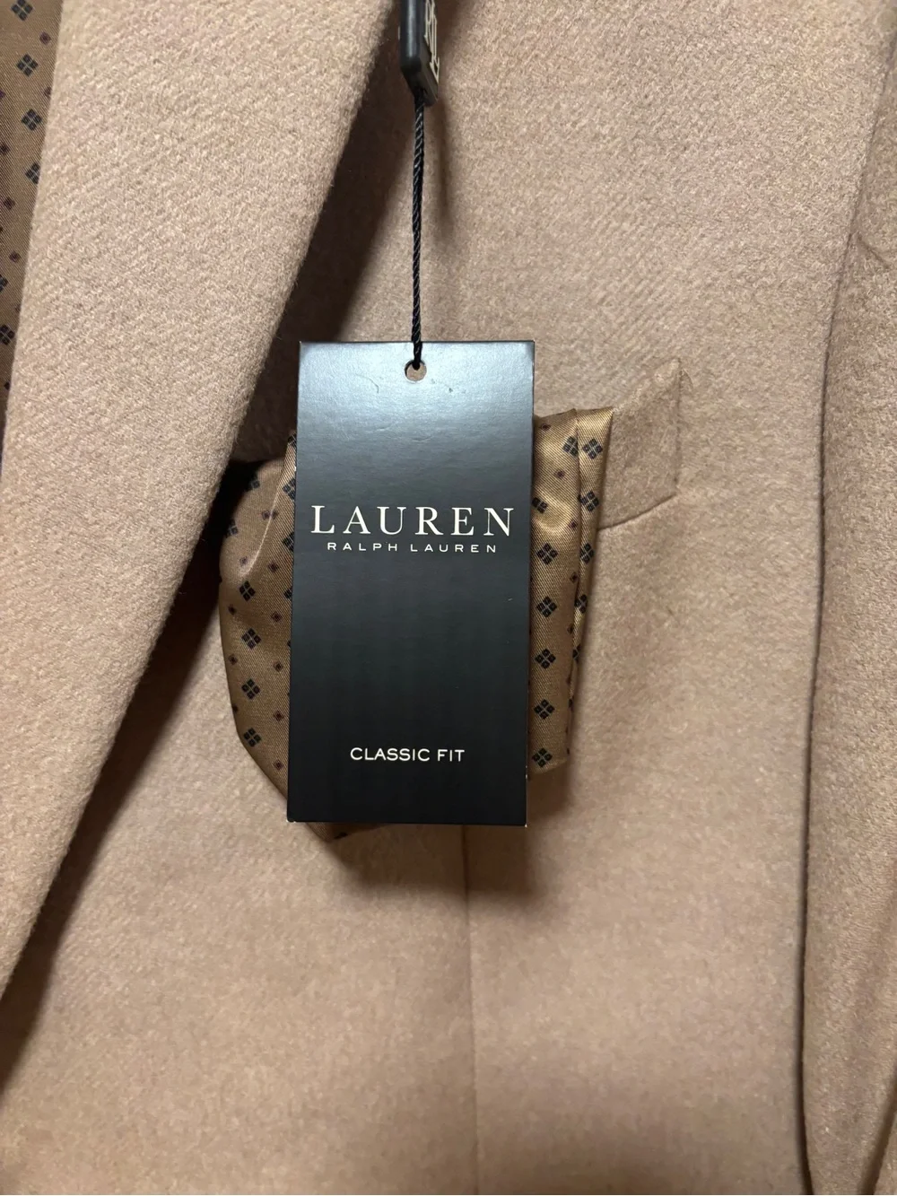 Lauren Ralph Lauren Mens Camel Classic Fit Wool Silk Cashmere Blazer 44R $450